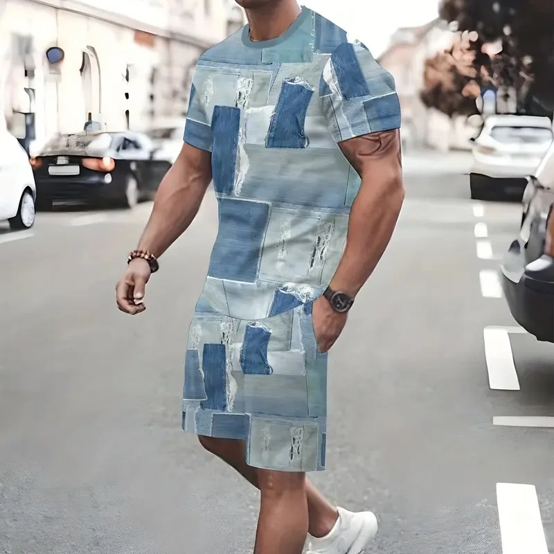 2025 new men's casual 3D printed hot shorts and T-shirt set - short sleeves, round neck regular fit, stretchy fabric casual outf
2025 new men's casual 3D printed hot shorts and T-shirt set - short sleeves, round neck regular fit, stretchy fabric casual outf