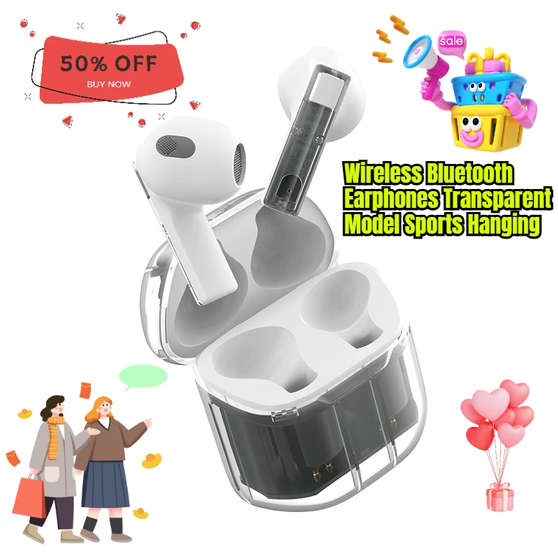 Wireless Bluetooth Earphones Transparent Model Sports Hanging Earphones Noise-canceling Bluetooth Earphones
Wireless Bluetooth Earphones Transparent Model Sports Hanging Earphones Noise-canceling Bluetooth Earphones
