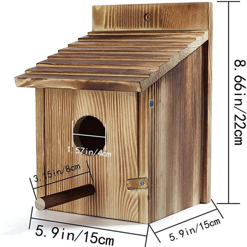 New Outdoor Bird House, Outdoor Wooden Bird House, Bird Nest, Outdoor Hanging or Wall Mounted Bird House
New Outdoor Bird House, Outdoor Wooden Bird House, Bird Nest, Outdoor Hanging or Wall Mounted Bird House