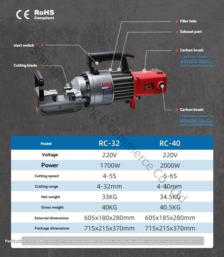 New 40mm Portable Rebar Cutter Electric Steel Bar Cutting Machine, Hydraulic Steel Bar Cutting Machine Small Rebar Cutter
New 40mm Portable Rebar Cutter Electric Steel Bar Cutting Machine, Hydraulic Steel Bar Cutting Machine Small Rebar Cutter