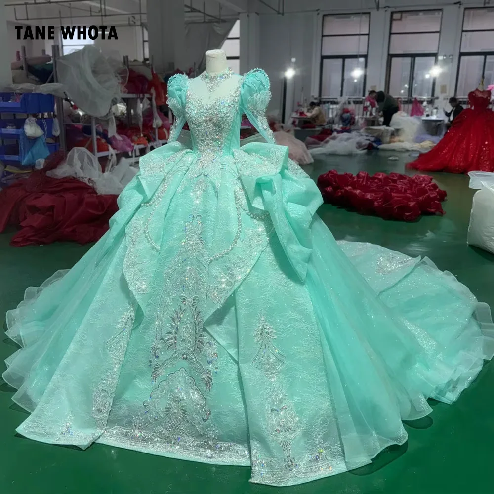 Turquoise Robe De Soirée Luxury High Long Sleeve Crystal Embroidery Beaded Keyhole Back Green Long Dresses For Special Occasions
Turquoise Robe De Soirée Luxury High Long Sleeve Crystal Embroidery Beaded Keyhole Back Green Long Dresses For Special Occasions