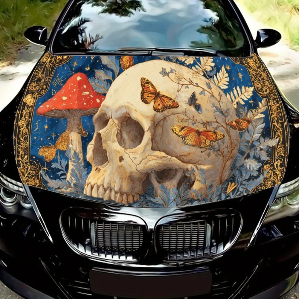 Skull with Mushrooms,Car Hood Decal, Self-Adhesive Waterproof PVC Car hood Sticker,Car Decoration Scratch Resistant Sticker Prot
Skull with Mushrooms,Car Hood Decal, Self-Adhesive Waterproof PVC Car hood Sticker,Car Decoration Scratch Resistant Sticker Prot
