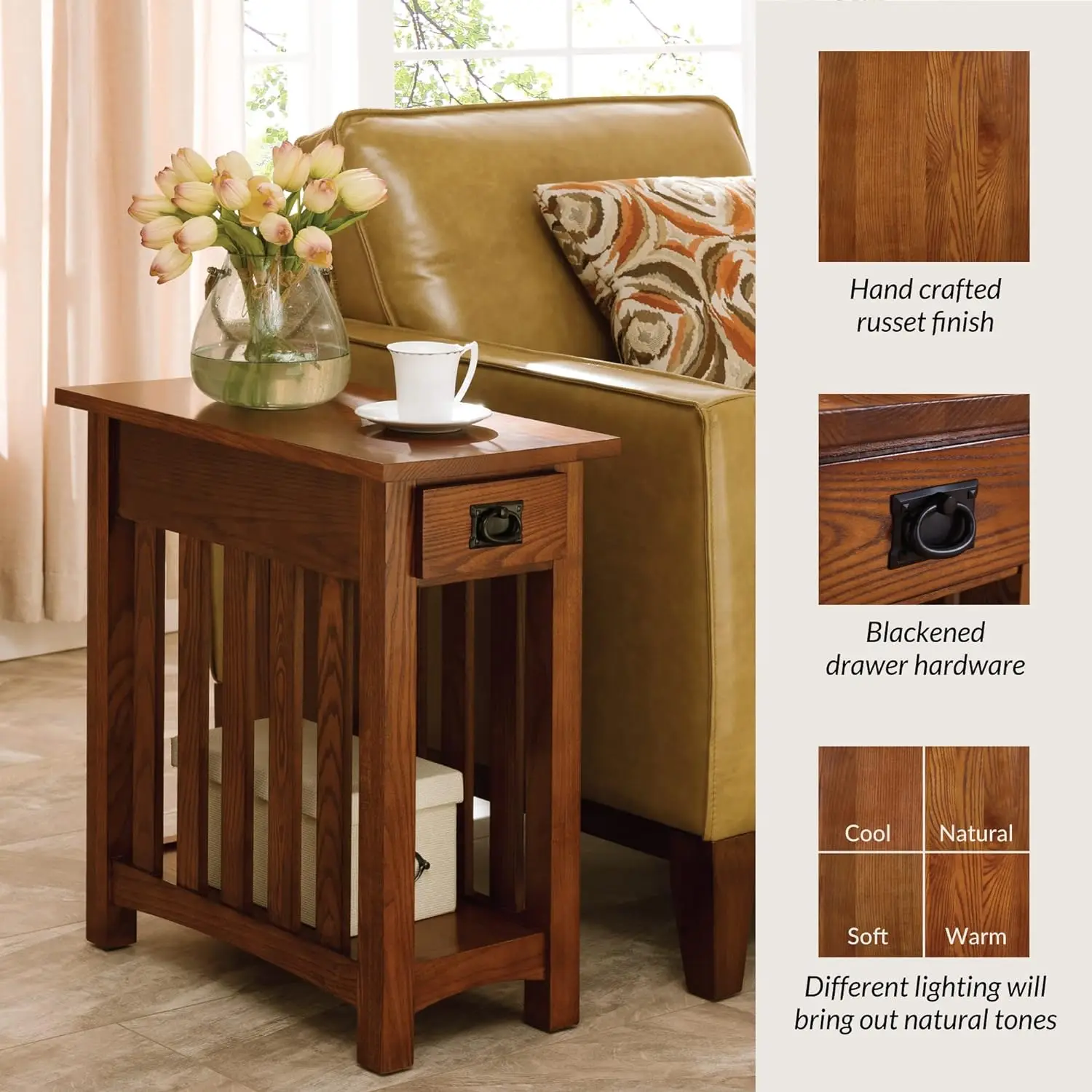 Drawer, Made with Solid Wood, Narrow Side Table for Living Room, Bedroom, 22.5 in x 12 in x 24 in, Medium Oak
Drawer, Made with Solid Wood, Narrow Side Table for Living Room, Bedroom, 22.5 in x 12 in x 24 in, Medium Oak