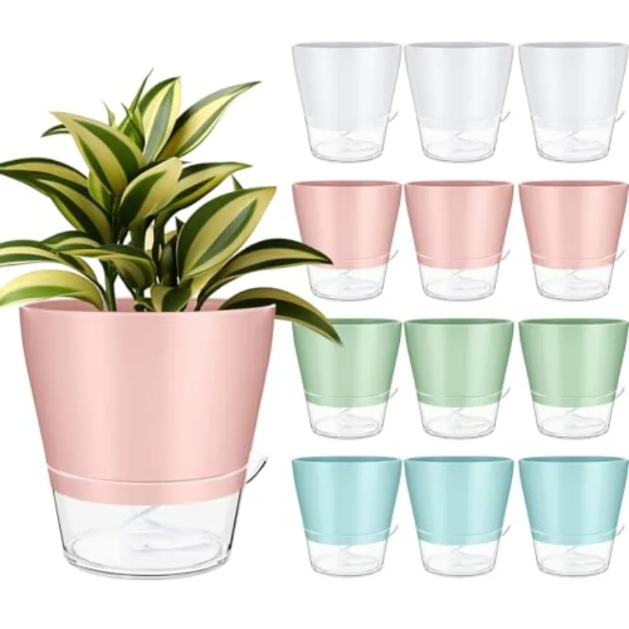 Pack Inch Self Watering Plant Pots Self Watering Planters with with Visual Reservoir and Drainage Hole Plastic Flower Pots for
Pack Inch Self Watering Plant Pots Self Watering Planters with with Visual Reservoir and Drainage Hole Plastic Flower Pots for