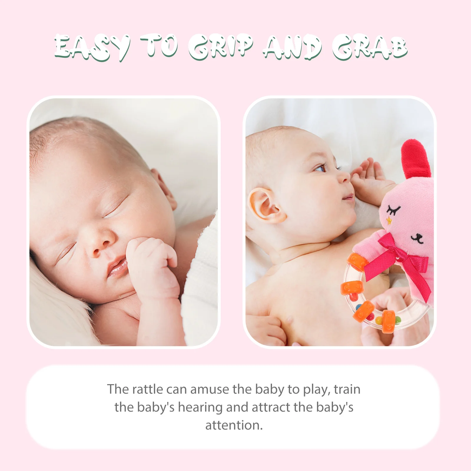 Baby Infant Hand Rattle Cartoon Animal Early Education Visual Auditory Training Shaker for Toddlers Rattles
Baby Infant Hand Rattle Cartoon Animal Early Education Visual Auditory Training Shaker for Toddlers Rattles