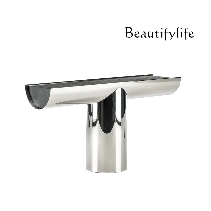 X36 Minimalist Stainless Steel Entrance Wabi Wind Entrance Table Wooden High-end Designer Small Apartment Entrance Table
X36 Minimalist Stainless Steel Entrance Wabi Wind Entrance Table Wooden High-end Designer Small Apartment Entrance Table