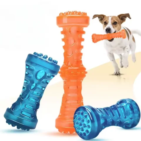 Sturdy Bite Resistant Dog Toy Toothbrush Bone Interactive Chew Dental Care for Small Medium Large Dogs Puppy