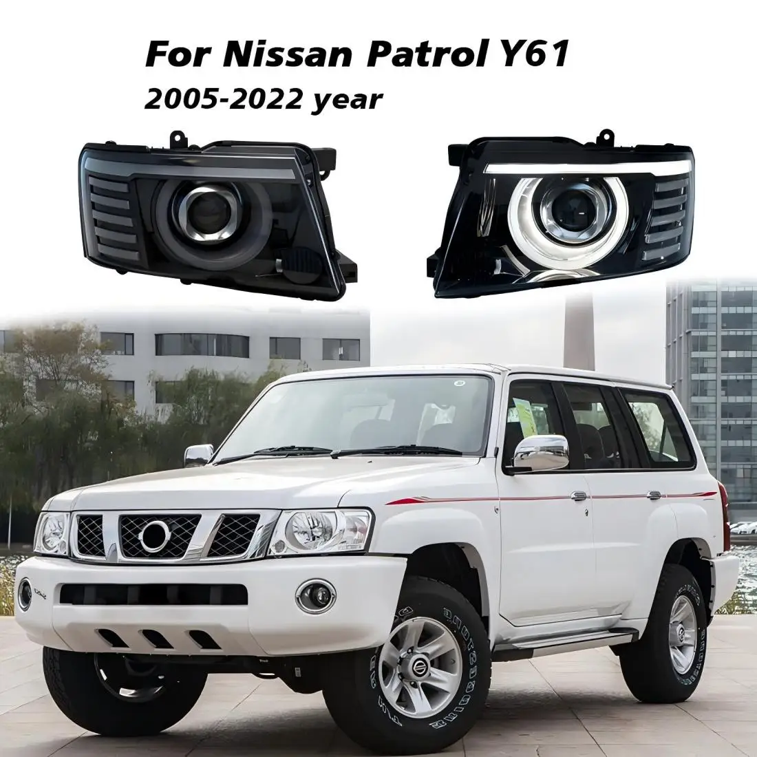 LED Headlight Assembly for Nissan Patrol Y61 2005-2022 DRL Dual Beam Lens Sequential Turn Signal Front Lamp
LED Headlight Assembly for Nissan Patrol Y61 2005-2022 DRL Dual Beam Lens Sequential Turn Signal Front Lamp