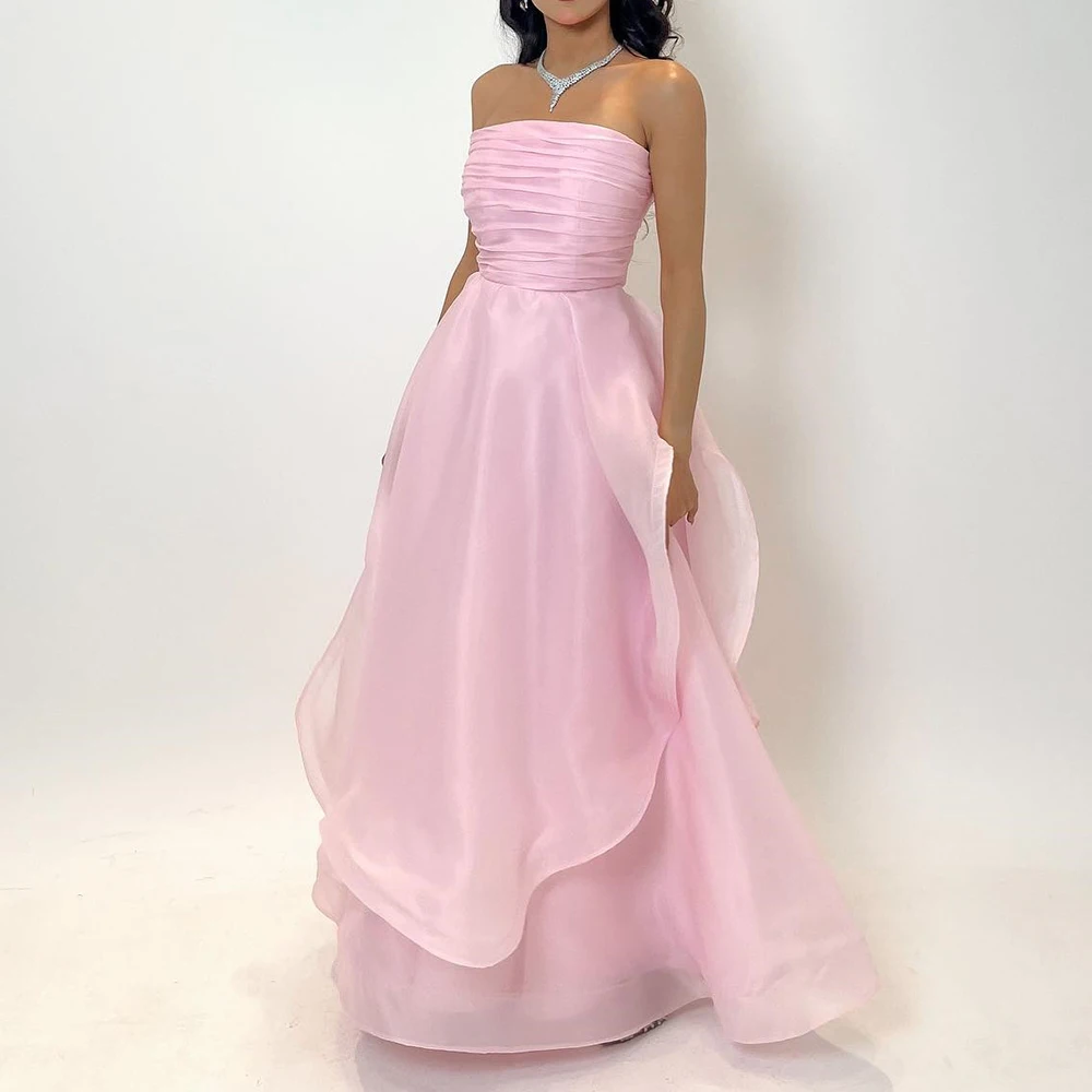 Customized Organza A-Line Evening Dress Strapless Sleeveless Floor Length Panel Train Solid Color vestidos para mujer Classic
Customized Organza A-Line Evening Dress Strapless Sleeveless Floor Length Panel Train Solid Color vestidos para mujer Classic