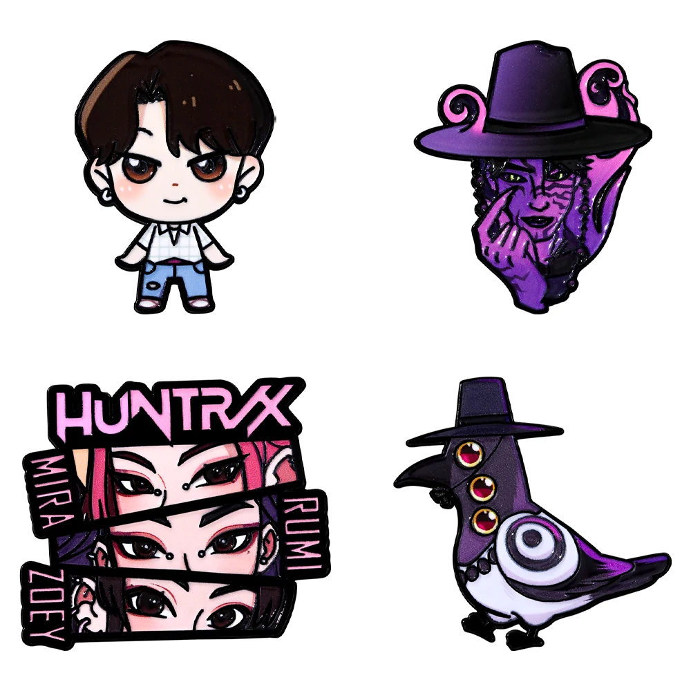 4 шт., эмалированные булавки K-Pop, охотники на демонов, Saja Boys Jinu Sroka, металлическая брошь с персонажем мультфильма, значки, ювелирные изделия, подарки для фанатов аниме
4 шт., эмалированные булавки K-Pop, охотники на демонов, Saja Boys Jinu Sroka, металлическая брошь с персонажем мультфильма, значки, ювелирные изделия, подарки для фанатов аниме