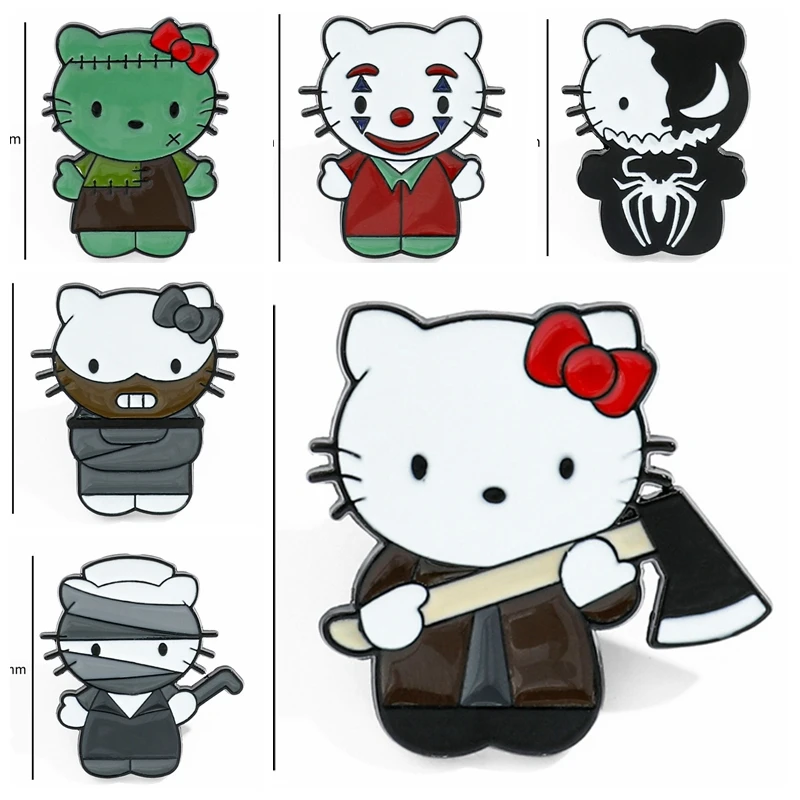 New Hello Kitty brooch 6pcs Anime Cartoon Character Cute Enamel Pin Backpack Clothing Metal Badge Halloween for Friend Gift
New Hello Kitty brooch 6pcs Anime Cartoon Character Cute Enamel Pin Backpack Clothing Metal Badge Halloween for Friend Gift