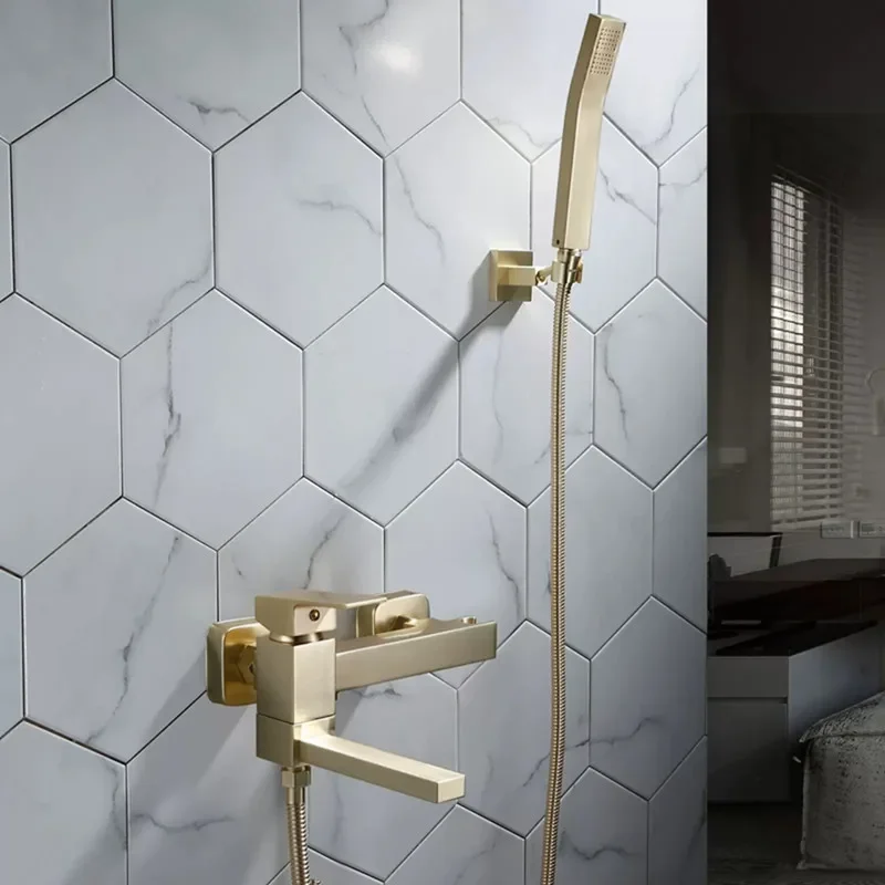 Brushed Gold Bathtub Shower Set Wall Mounted Gold Bathtub Faucet Bathroom Waterfall Bath Mixer Tap Brass New
Brushed Gold Bathtub Shower Set Wall Mounted Gold Bathtub Faucet Bathroom Waterfall Bath Mixer Tap Brass New