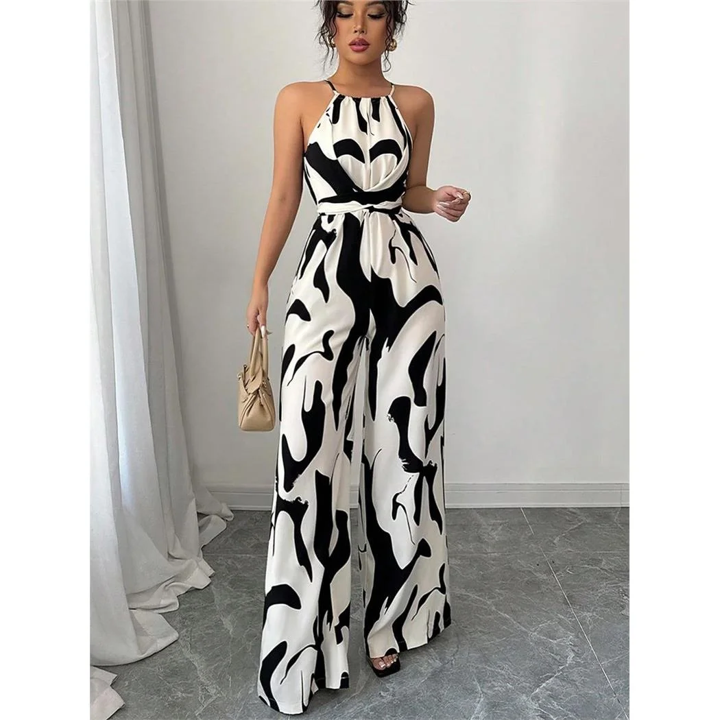 Summer Trendy Milk Spot Pattern Cross-Border Strap Romper Women's Low Waist Long Pants Cotton One-Piece Suit Diamond Embedded
Summer Trendy Milk Spot Pattern Cross-Border Strap Romper Women's Low Waist Long Pants Cotton One-Piece Suit Diamond Embedded
