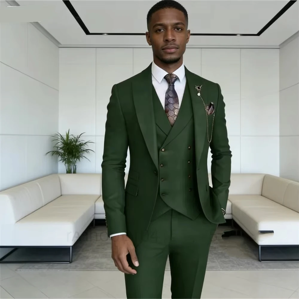 Formal Men's Suit with Peak Lapel 3-Piece Wedding/Business Man Clothing(Jacket Pants Vest)for Party Occasions Office Wear Outfit
Formal Men's Suit with Peak Lapel 3-Piece Wedding/Business Man Clothing(Jacket Pants Vest)for Party Occasions Office Wear Outfit