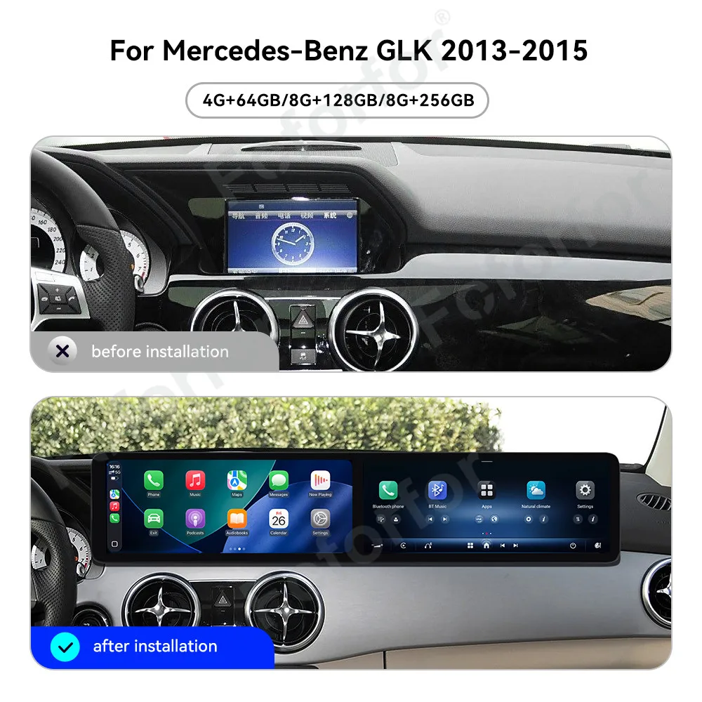Dual 12.3 Inch QLED Screen Android13 Car Radio CarPlay For Mercedes-Benz GLK 2013-2015 Multimedia Player GPS Navigation 4G WiFi
Dual 12.3 Inch QLED Screen Android13 Car Radio CarPlay For Mercedes-Benz GLK 2013-2015 Multimedia Player GPS Navigation 4G WiFi