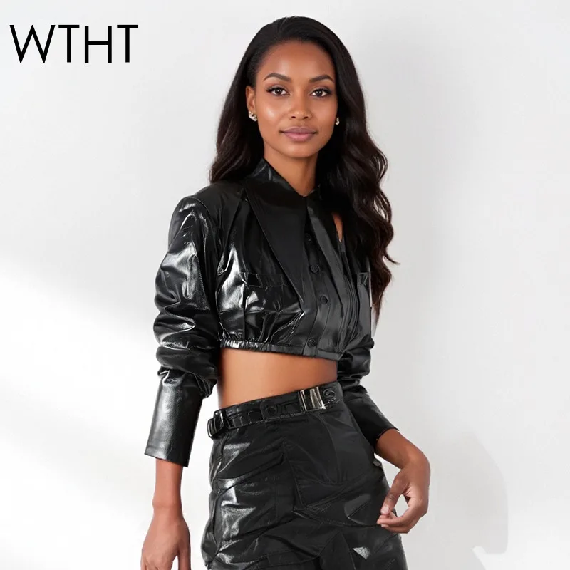 WTHT New Fashion Women's Fake Satin Bandage Elastic Waist Shirt 2025 Autumn Trendy Lapel Long Sleeves Blouse Female 1LS2396
WTHT New Fashion Women's Fake Satin Bandage Elastic Waist Shirt 2025 Autumn Trendy Lapel Long Sleeves Blouse Female 1LS2396