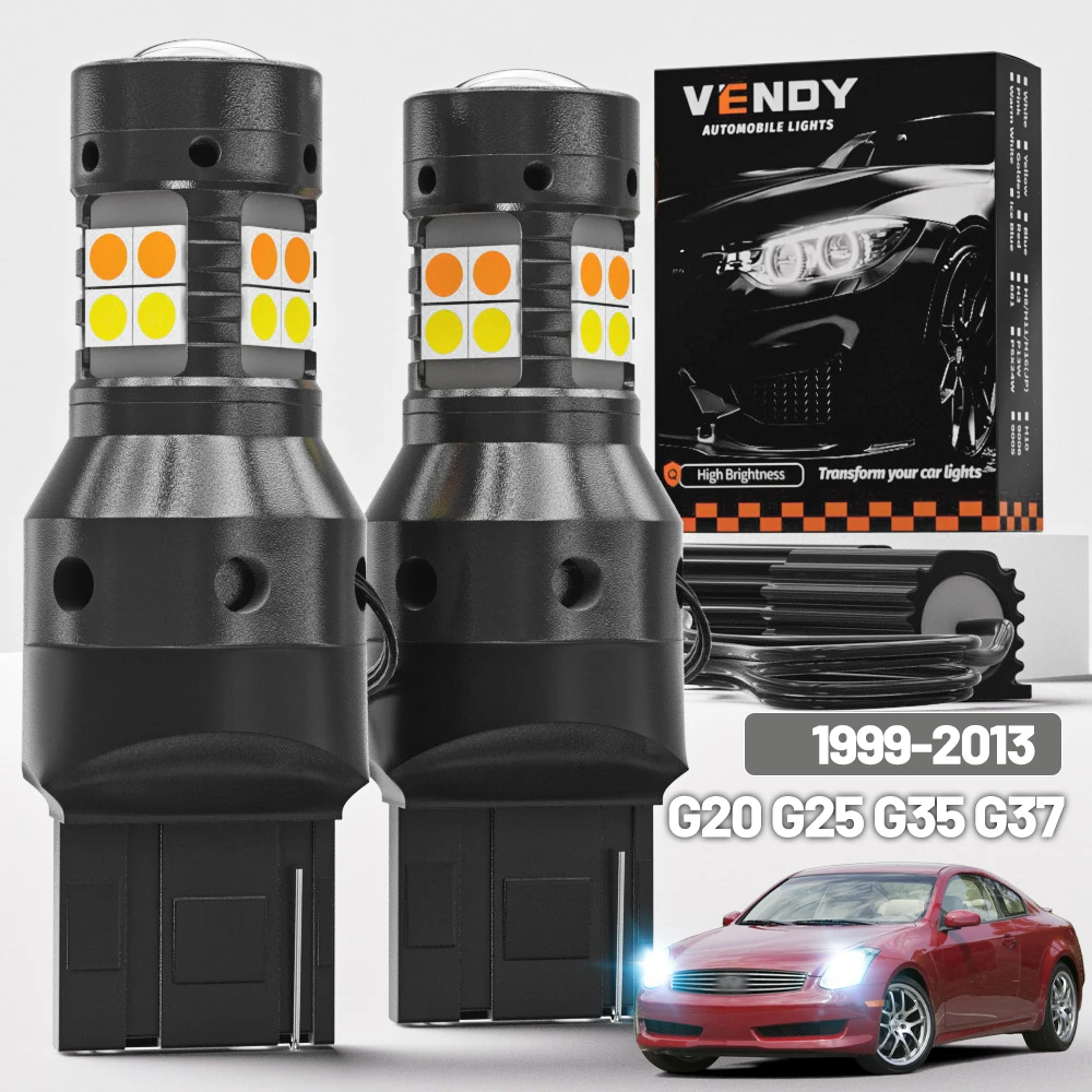 2 шт. для Infiniti G20 G25 G35 G37 двухрежимный светодиодный указатель поворота + дневные ходовые огни DRL 1999-2013 2003 2008 аксессуары Canbus
2 шт. для Infiniti G20 G25 G35 G37 двухрежимный светодиодный указатель поворота + дневные ходовые огни DRL 1999-2013 2003 2008 аксессуары Canbus