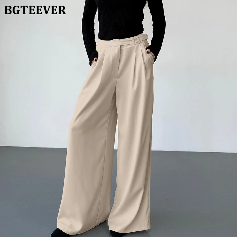 BGTEEVER Casual Loose Floor-Length Women Pants Spring Summer Fashion Pockets Ladies Wide Leg Trousers
BGTEEVER Casual Loose Floor-Length Women Pants Spring Summer Fashion Pockets Ladies Wide Leg Trousers