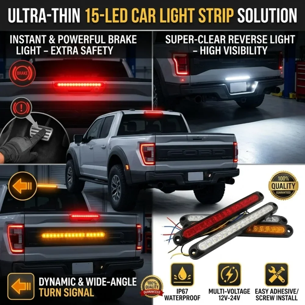 Tail Light Strip Waterproof High Brightness Car Truck Trailer Turn Signal Stop Brake Warning Lamp
Tail Light Strip Waterproof High Brightness Car Truck Trailer Turn Signal Stop Brake Warning Lamp
