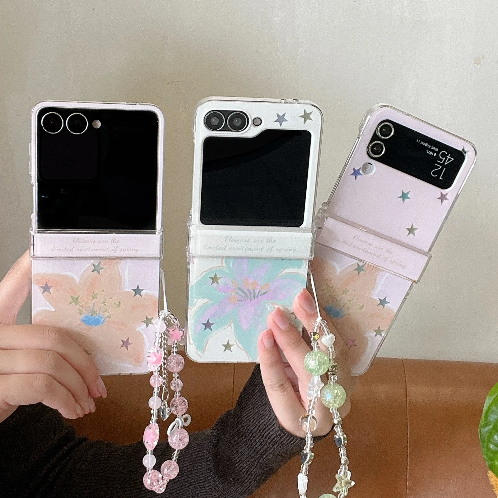 Clear Laser Cute Star Phone Case For Samsung Galaxy Z Flip 7 6 5 Flip6 Flip7 6 5 4 Z Flip 3 Cover with Chain Hinge Phone Cover
Clear Laser Cute Star Phone Case For Samsung Galaxy Z Flip 7 6 5 Flip6 Flip7 6 5 4 Z Flip 3 Cover with Chain Hinge Phone Cover