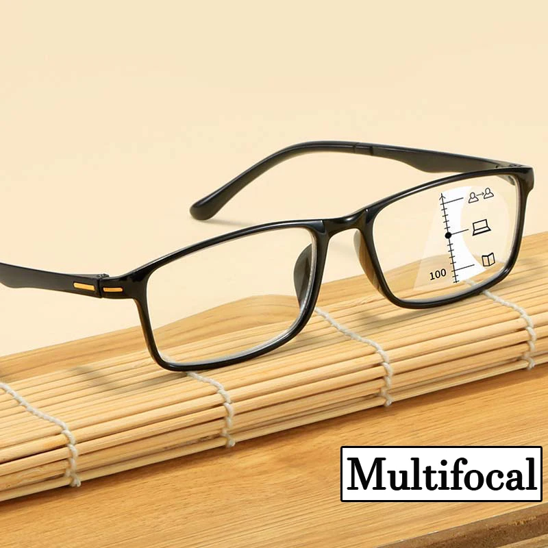Vintage Blue Light Blocking Presbyopia Eyewear Luxury Black Frame Progressive Multifocal Reading Glasses Optical Prescription
Vintage Blue Light Blocking Presbyopia Eyewear Luxury Black Frame Progressive Multifocal Reading Glasses Optical Prescription
