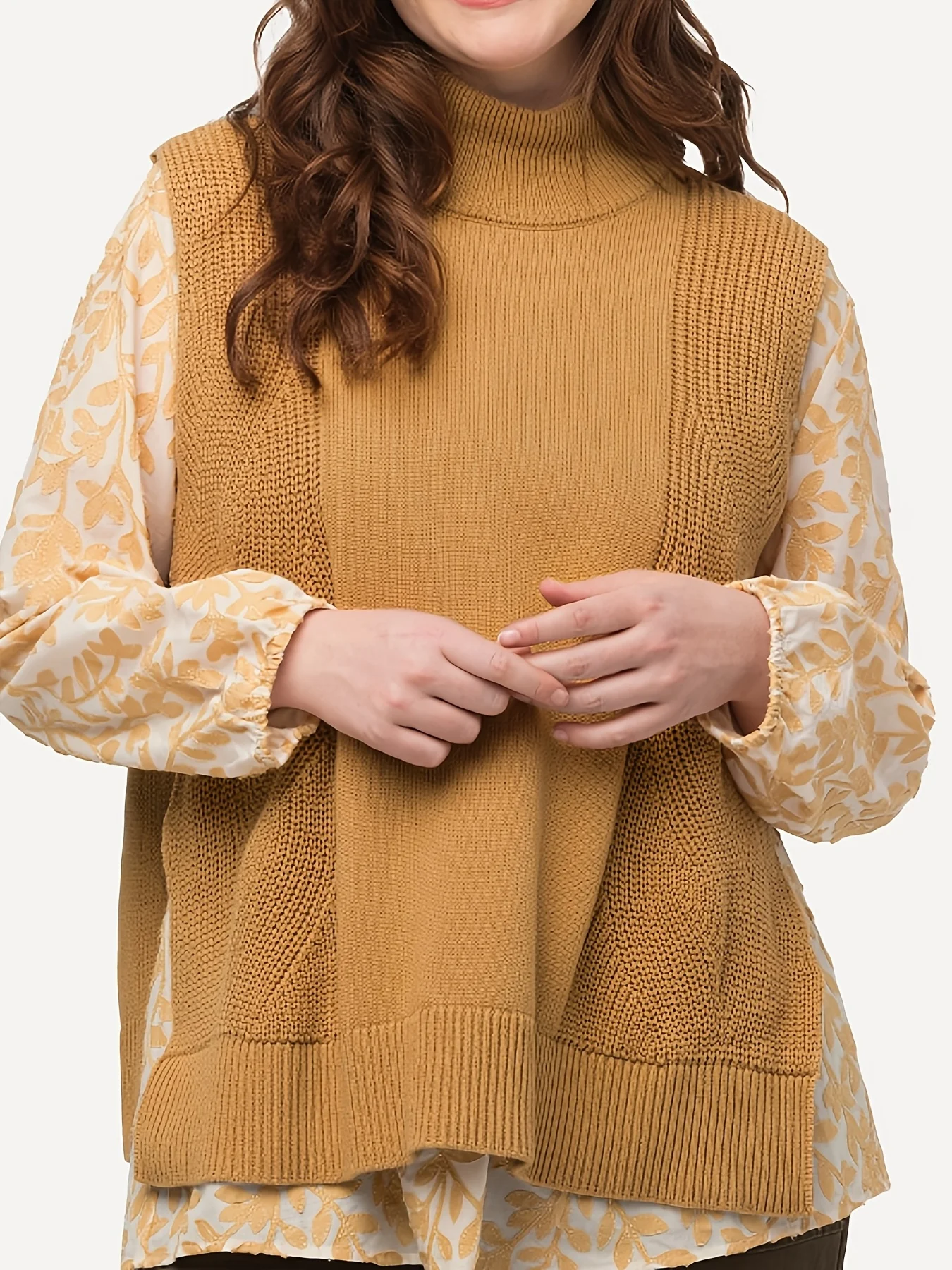 Women's plus size solid color stand up collar knitted vest, elegant and fashionable, suitable for spring, summer and autumn
Women's plus size solid color stand up collar knitted vest, elegant and fashionable, suitable for spring, summer and autumn