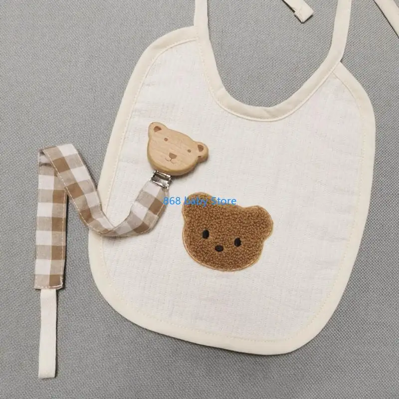 29EE Infant Baby Plaid Pacifier Strap with Cartoon Wooden Bear Clip Nipple Soother Holder Nursing Teether Dummy Clamp Clasp
29EE Infant Baby Plaid Pacifier Strap with Cartoon Wooden Bear Clip Nipple Soother Holder Nursing Teether Dummy Clamp Clasp