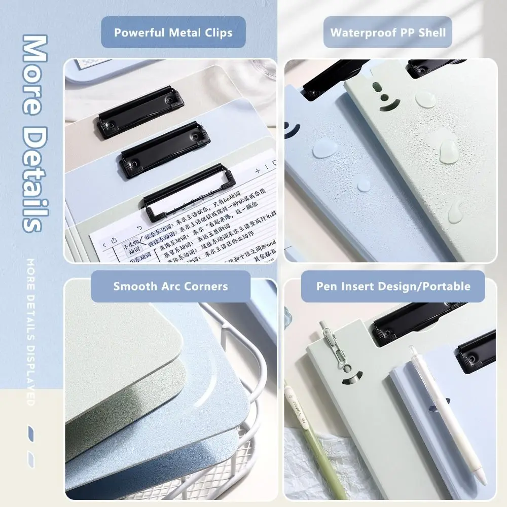 Durable Double Clips A4 Clipboard Folder 360° Rotatable Waterproof Clipboard Multi-functional File Folder School Office
Durable Double Clips A4 Clipboard Folder 360° Rotatable Waterproof Clipboard Multi-functional File Folder School Office