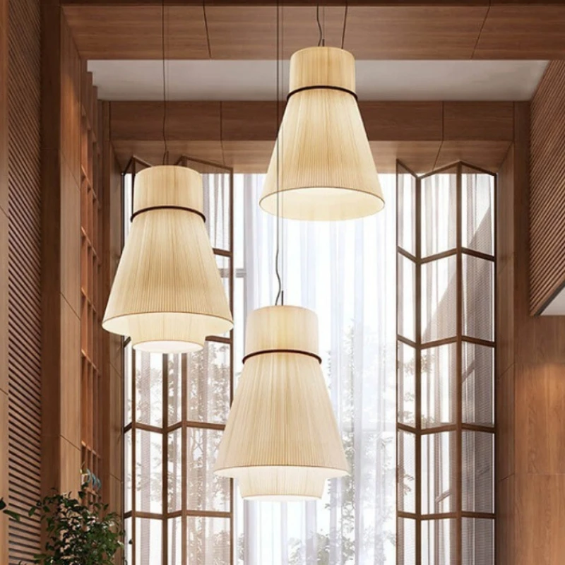 Japanese Wabi-Sabi Style Restaurant/Cafe Cloth Pendant Light Postmodern Simplicity Creative Art Homestay LED Hanging Chandeliers
Japanese Wabi-Sabi Style Restaurant/Cafe Cloth Pendant Light Postmodern Simplicity Creative Art Homestay LED Hanging Chandeliers