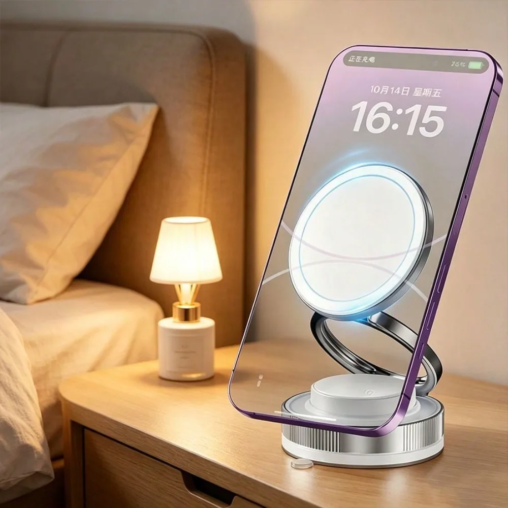 1. 360 Rotatable Vacuum Adsorption Magnetic Phone Stand, Dual Layer Ring Strong Magnet Mobile Holder Multi-Scene Desktop Car Phone Support
1. 360 Rotatable Vacuum Adsorption Magnetic Phone Stand, Dual Layer Ring Strong Magnet Mobile Holder Multi-Scene Desktop Car Phone Support
