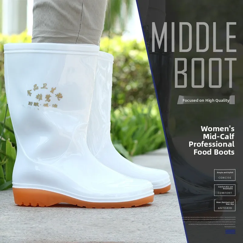 Ladies White Professional Food Hygiene Boots Oil Resistant Acid And Alkali Resistant Anti Slip Wear Resistant Waterproof Work...
Ladies White Professional Food Hygiene Boots Oil Resistant Acid And Alkali Resistant Anti Slip Wear Resistant Waterproof Work...