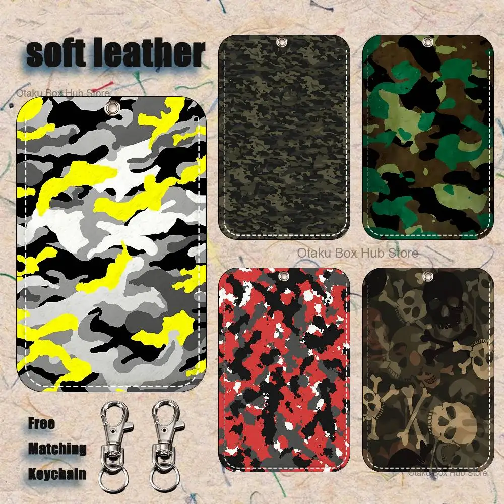 Fashion Camouflage Pattern 1Pc PU Leather Card Holder Keychain Key Ring Door Lock Access Tags ID Card Case Keychain Card
Fashion Camouflage Pattern 1Pc PU Leather Card Holder Keychain Key Ring Door Lock Access Tags ID Card Case Keychain Card
