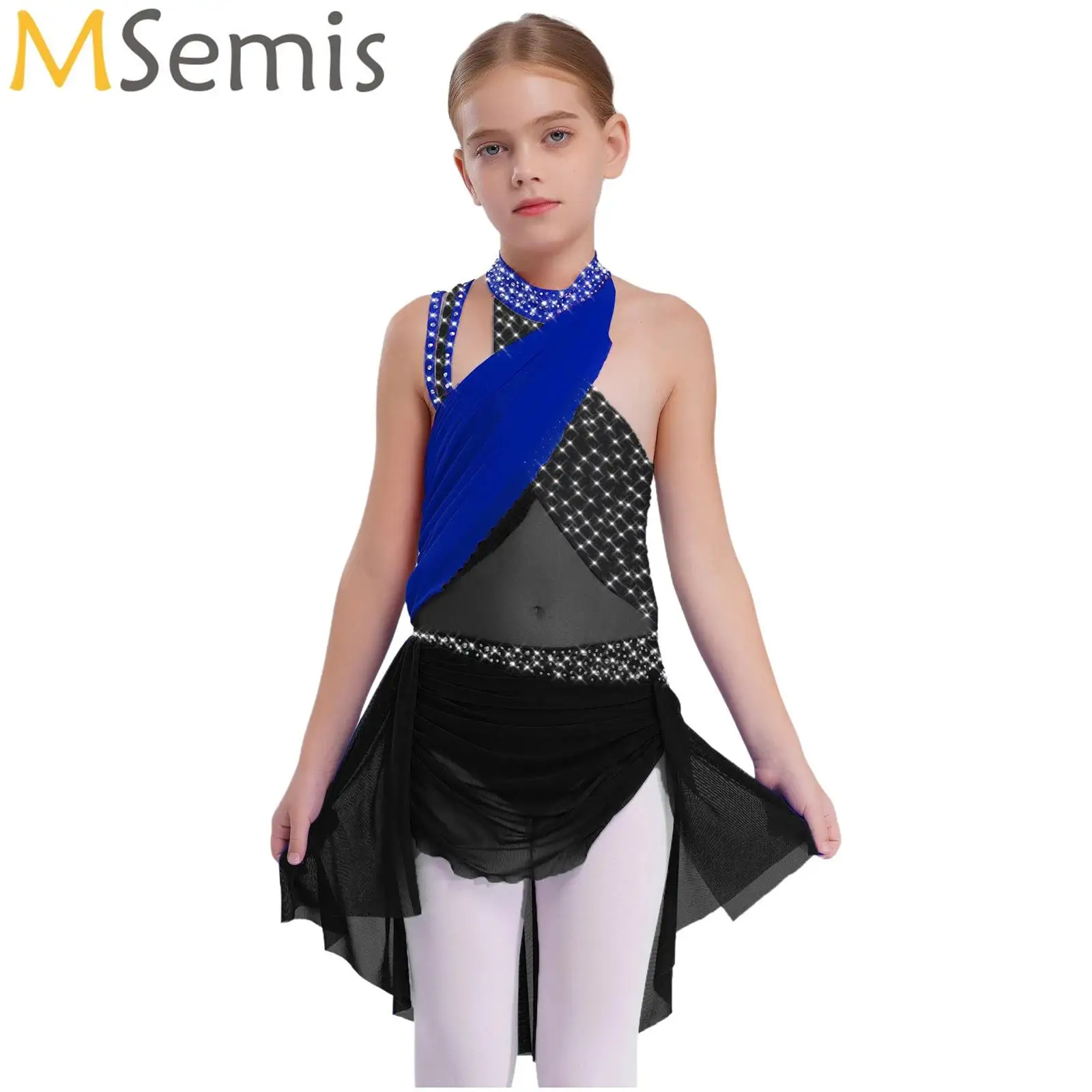 Kids Girls Rhinestones Figure Skating Costume Crisscross Strappy Back Lyrical Modern Dance Dress Ballet Performance Dancewear
Kids Girls Rhinestones Figure Skating Costume Crisscross Strappy Back Lyrical Modern Dance Dress Ballet Performance Dancewear