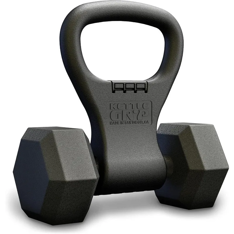 KETTLE GRYP - The Original - As Seen on SHARK TANK! Converts Your Dumbbells Into Kettlebells - Made in the USA - Dumbbell Grip
KETTLE GRYP - The Original - As Seen on SHARK TANK! Converts Your Dumbbells Into Kettlebells - Made in the USA - Dumbbell Grip