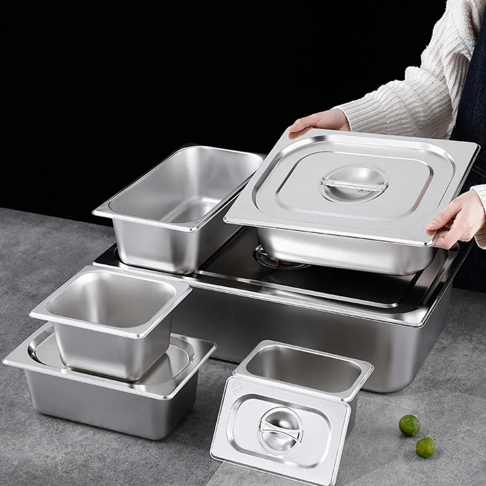 Stainless Steel Buffet Food Pan With Lid Strong Smooth Surface Easy Cleaning Rounded Corners Safe For Hands Family
Stainless Steel Buffet Food Pan With Lid Strong Smooth Surface Easy Cleaning Rounded Corners Safe For Hands Family