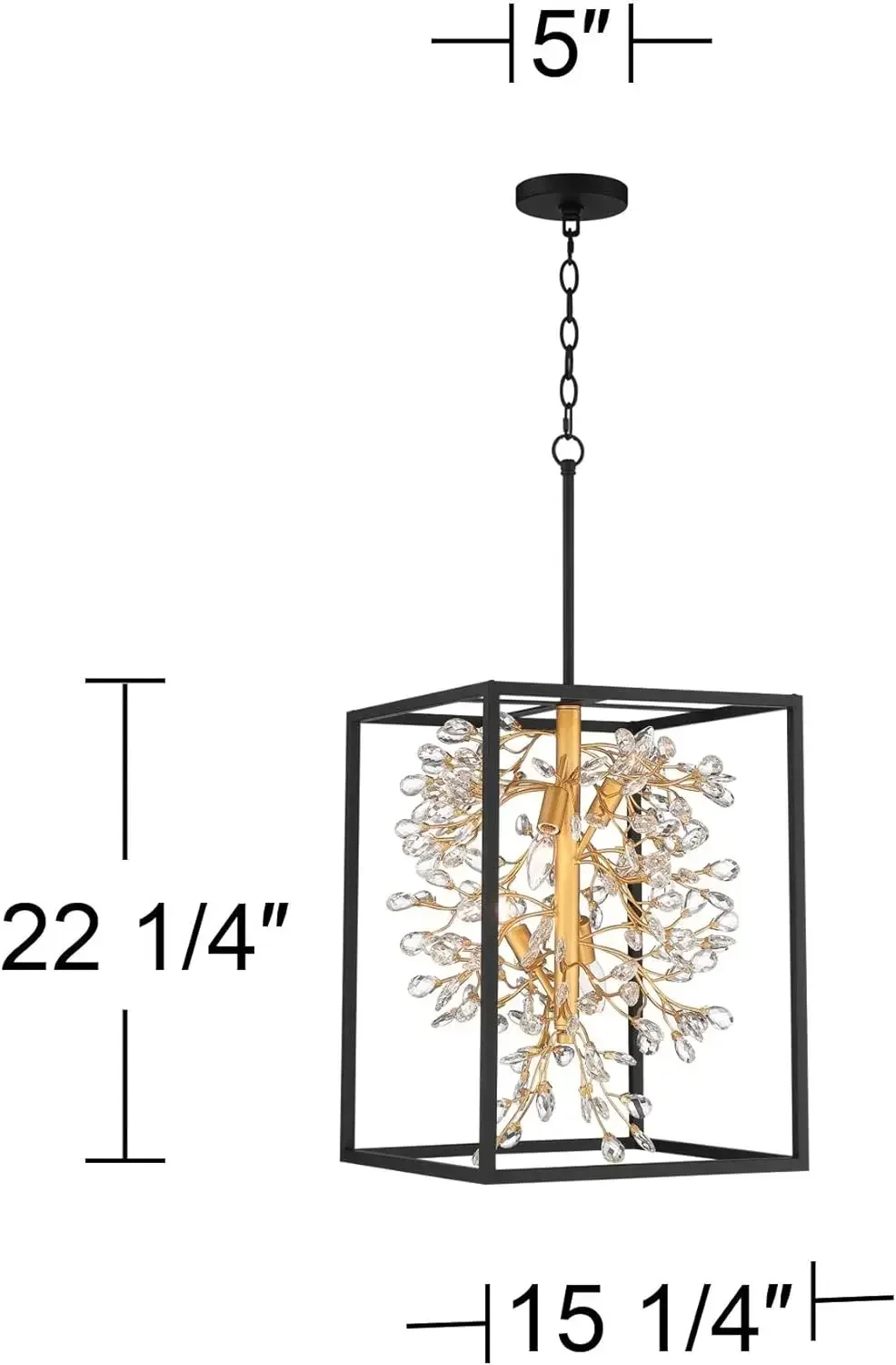 Clear Crystal Sand Black Gold Pendant Carrine Chandelier Lighting 15 1/4" Wide Modern Bud 4-Light Fixture for Dining Room House
Clear Crystal Sand Black Gold Pendant Carrine Chandelier Lighting 15 1/4" Wide Modern Bud 4-Light Fixture for Dining Room House