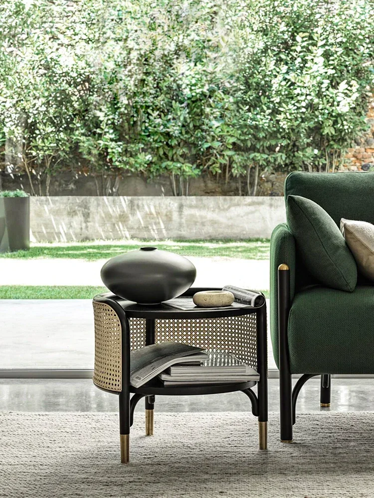 Sofa Solid Wood Rattan Edge Coffee Table Locker Side Cabinet Movable Bedside Small Table Small Apartment
Sofa Solid Wood Rattan Edge Coffee Table Locker Side Cabinet Movable Bedside Small Table Small Apartment