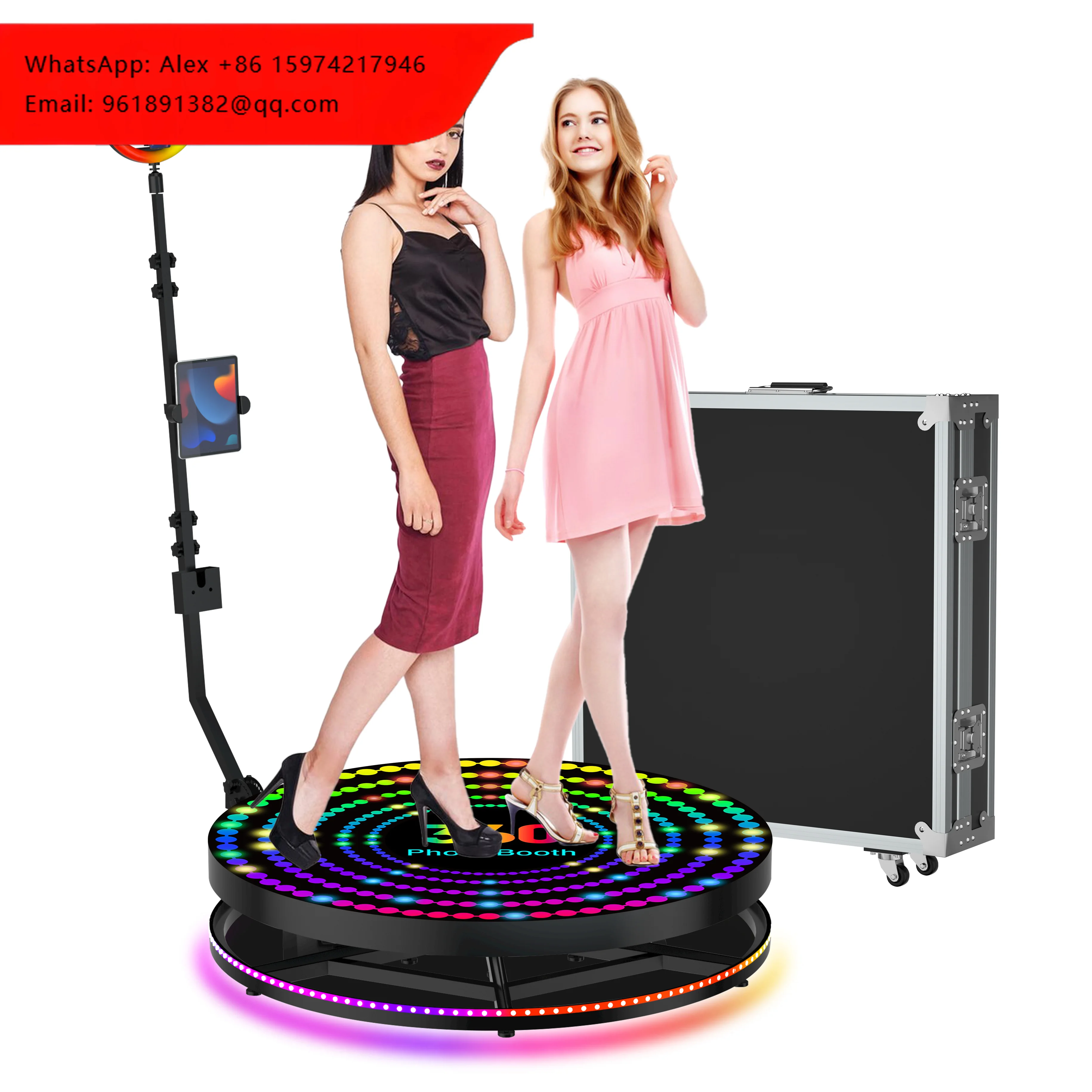 80cm 32inch 360 Platform Camera Photo Booth Machine Ready To Ship From USA Warehouse Compatible With IPad & SLR Devices 4 People
80cm 32inch 360 Platform Camera Photo Booth Machine Ready To Ship From USA Warehouse Compatible With IPad & SLR Devices 4 People