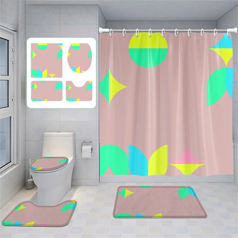 Morandi Geometric Illustration Bathroom suit Abstract Art Shower Curtain Non-Slip Mat Hook Home Decorative Shower Curtain
Morandi Geometric Illustration Bathroom suit Abstract Art Shower Curtain Non-Slip Mat Hook Home Decorative Shower Curtain