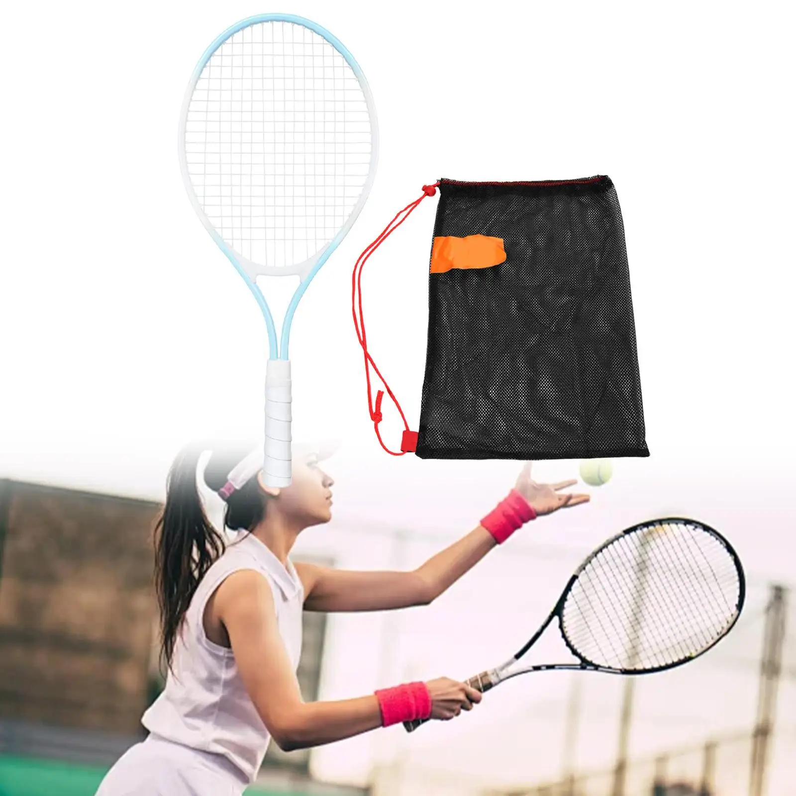 Kids Tennis Racket 21 Inch Nonslip Shock Resistant Handle for Park Beach Summer Exercise Practice Set
Kids Tennis Racket 21 Inch Nonslip Shock Resistant Handle for Park Beach Summer Exercise Practice Set