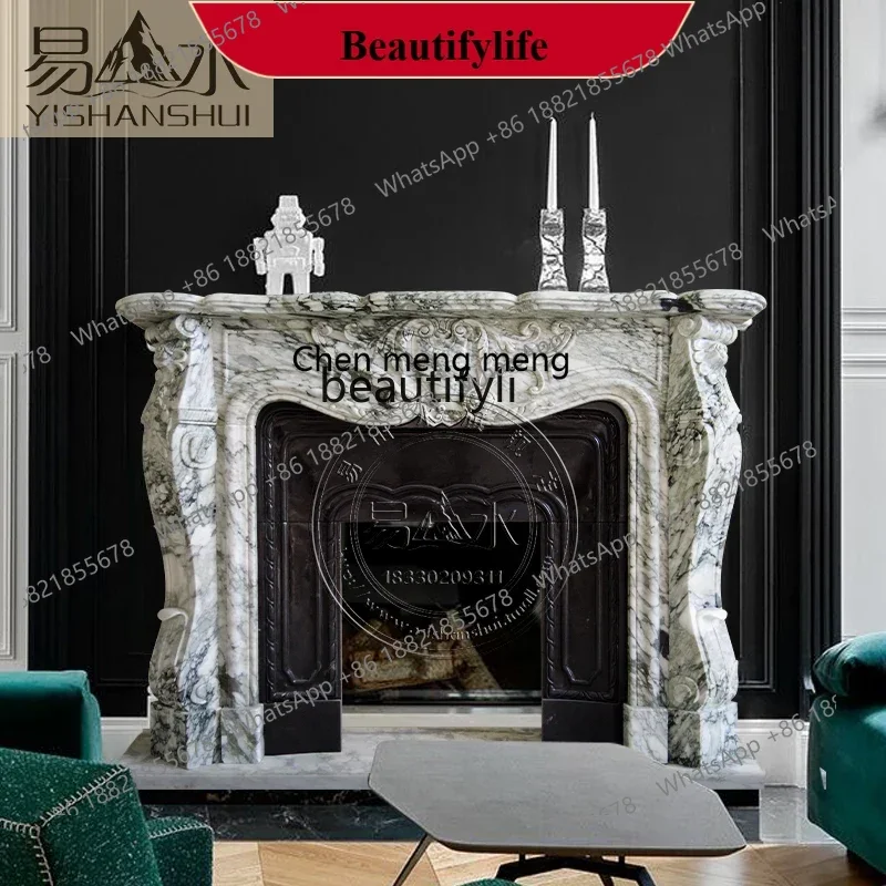D178 Marble white fireplace European carved fireplace decoration French villa living room heating light luxury
D178 Marble white fireplace European carved fireplace decoration French villa living room heating light luxury
