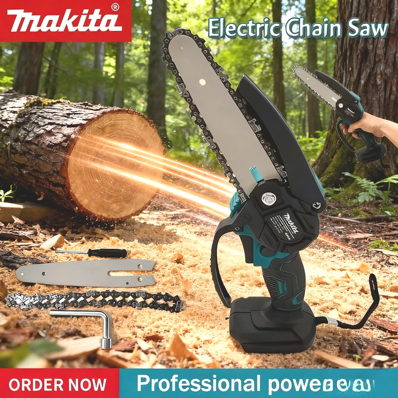 Makita Electric Saw Handheld 6 Inch Chain Saw Portable Wood Logging Chainsaw Garden Pruning Wood Power Tool for 18V Battery
Makita Electric Saw Handheld 6 Inch Chain Saw Portable Wood Logging Chainsaw Garden Pruning Wood Power Tool for 18V Battery