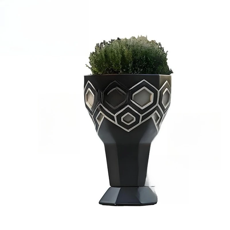 Nordic style black leaf pattern art flower pot combination outdoor landscape flower ware hotel shopping mall floor-to-ceiling
Nordic style black leaf pattern art flower pot combination outdoor landscape flower ware hotel shopping mall floor-to-ceiling