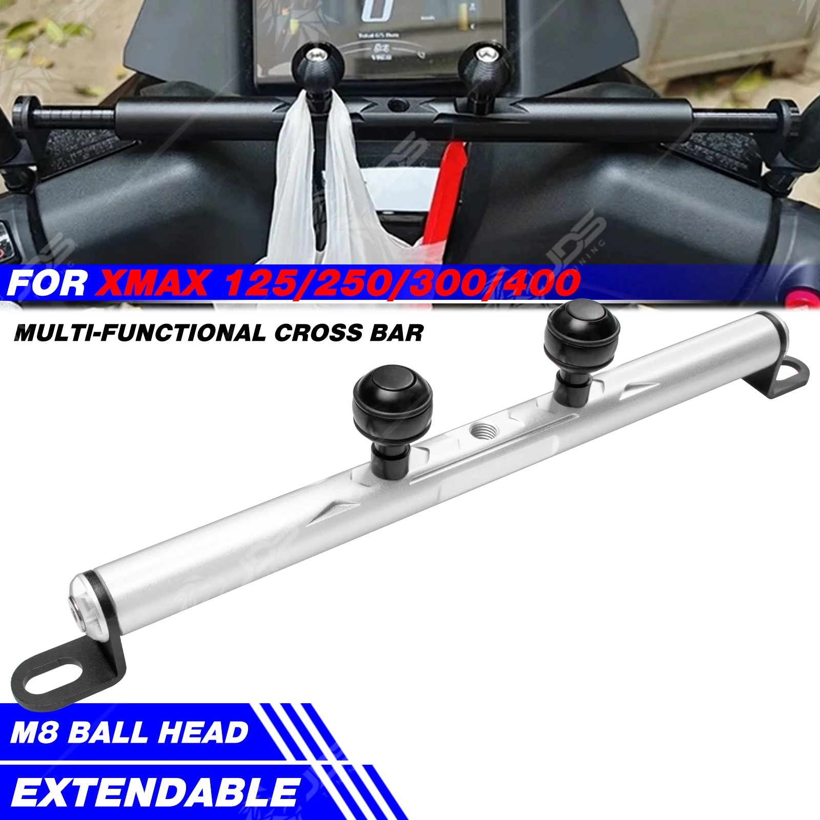 JDSTUNING For YAMAHA XMAX 125/250/300/400 Crossbar Balance Beam Multifunction Bar Phone Holder Bracket Accessories Parts
JDSTUNING For YAMAHA XMAX 125/250/300/400 Crossbar Balance Beam Multifunction Bar Phone Holder Bracket Accessories Parts