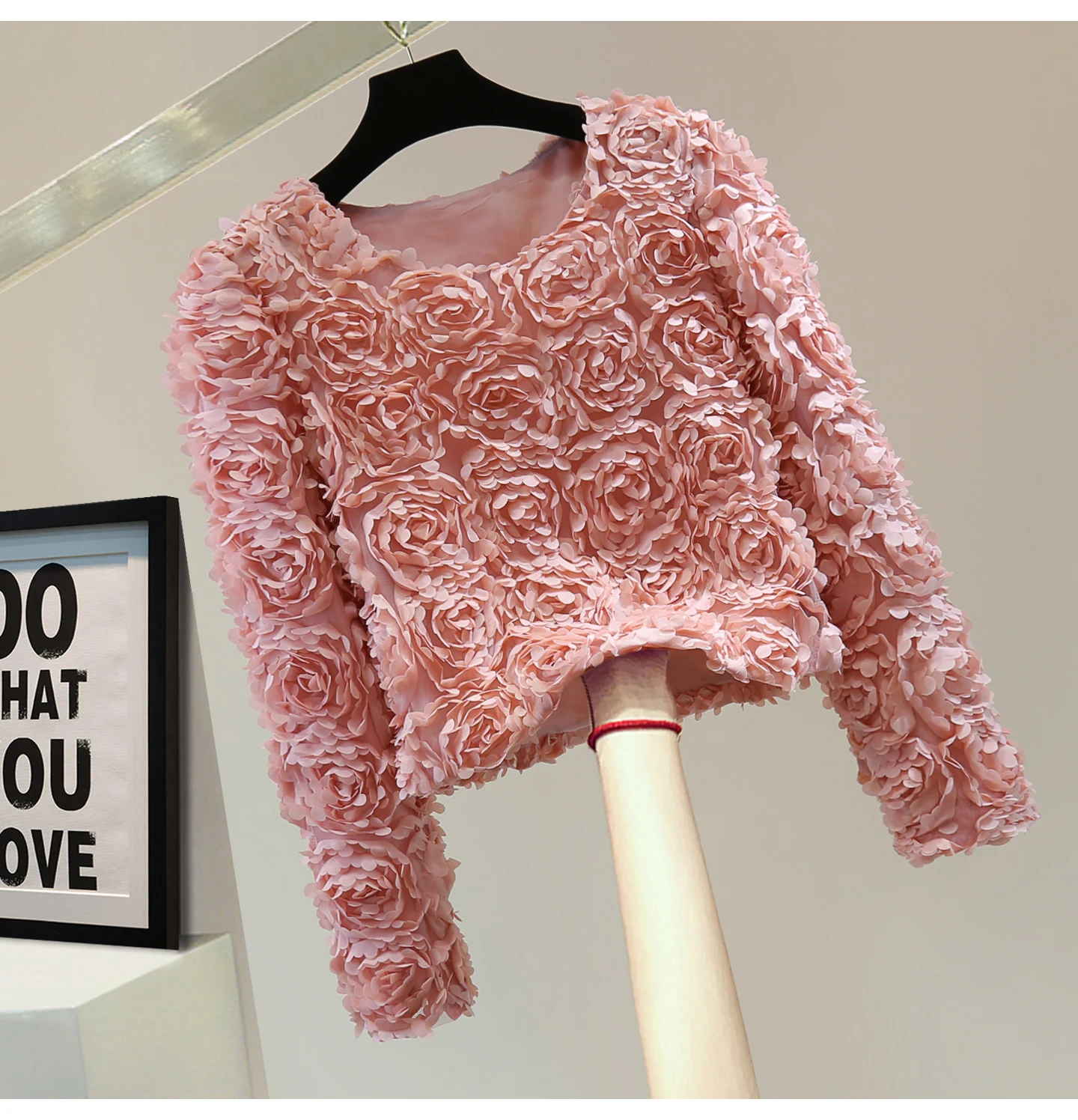 Flower Round Neck Long Sleeve Outerwear Base Pullover Shirt, 2025 Autumn Slimming High Waist Short Pink Top, Crop Blouses Ladies
Flower Round Neck Long Sleeve Outerwear Base Pullover Shirt, 2025 Autumn Slimming High Waist Short Pink Top, Crop Blouses Ladies
