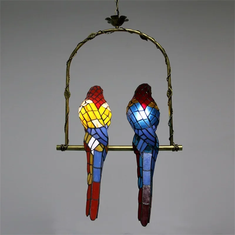 TINNY Tiffany Parrot Pendant Lamp LED Creative Design Color Glass Hanging Light for Home Bedroom Study Aisle Decor
TINNY Tiffany Parrot Pendant Lamp LED Creative Design Color Glass Hanging Light for Home Bedroom Study Aisle Decor