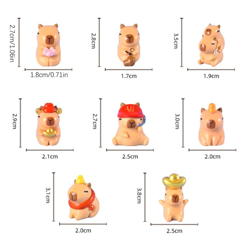 4Pcs Mini Capybara Ornament Gold Ingot Kapibala Doll Figurine Micro Landscape Decoration Dollhouse Miniature Toy
4Pcs Mini Capybara Ornament Gold Ingot Kapibala Doll Figurine Micro Landscape Decoration Dollhouse Miniature Toy