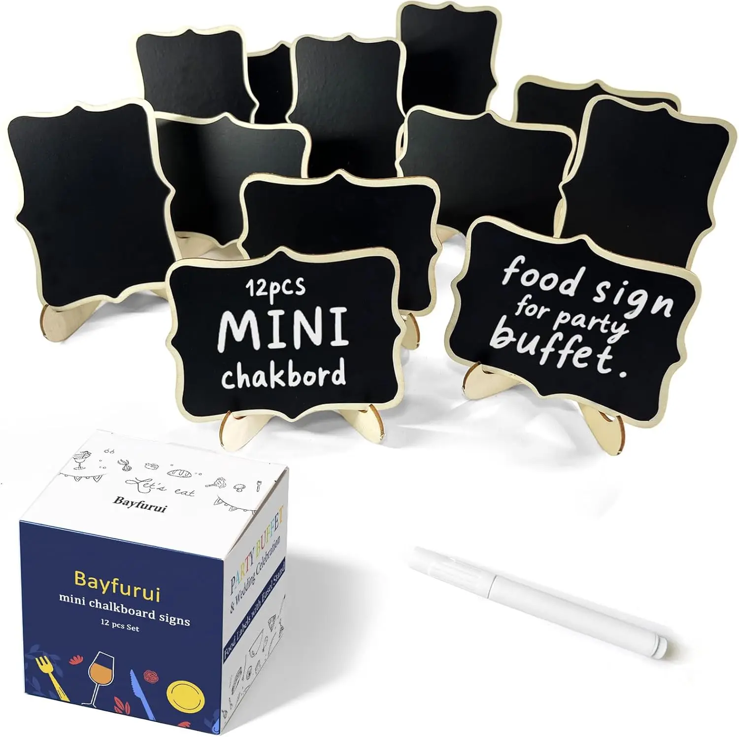 12 Mini Chalkboard Signs with Stands, Food Labels for Party Buffet, Wedding Table Cards, Drink Tags, Catering Supplies
12 Mini Chalkboard Signs with Stands, Food Labels for Party Buffet, Wedding Table Cards, Drink Tags, Catering Supplies