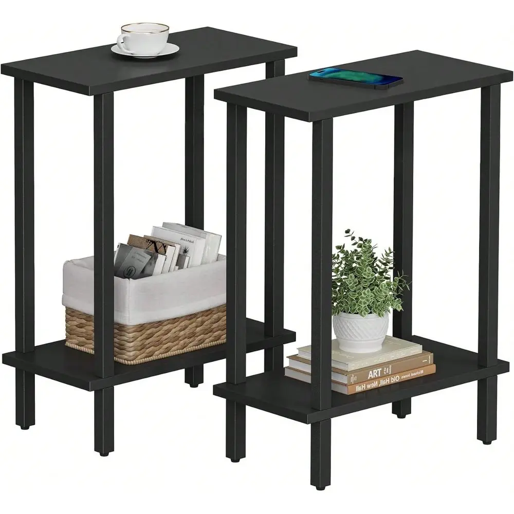 Side Table, Narrow End Table, Set Of 2, Skinny Sofa Table, Slim Nightstand, Couch Table, Living Room, Bed Room, Black TB01BK062
Side Table, Narrow End Table, Set Of 2, Skinny Sofa Table, Slim Nightstand, Couch Table, Living Room, Bed Room, Black TB01BK062