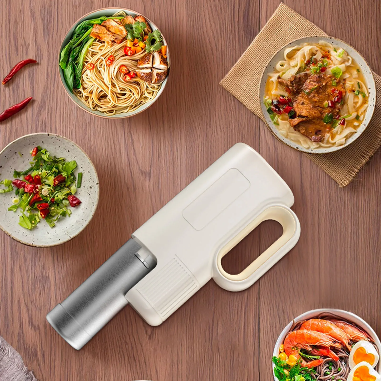 Handheld Electric Pasta Maker Cordless Pasta Machine Portable Noodle Maker with Shaping Discs for Homemade Spaghetti Ramen
Handheld Electric Pasta Maker Cordless Pasta Machine Portable Noodle Maker with Shaping Discs for Homemade Spaghetti Ramen